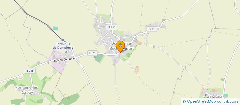 localisation de l'entreprise MONSIEUR BERNARD BLEUET  DOMPIERRE-BECQUINCOURT