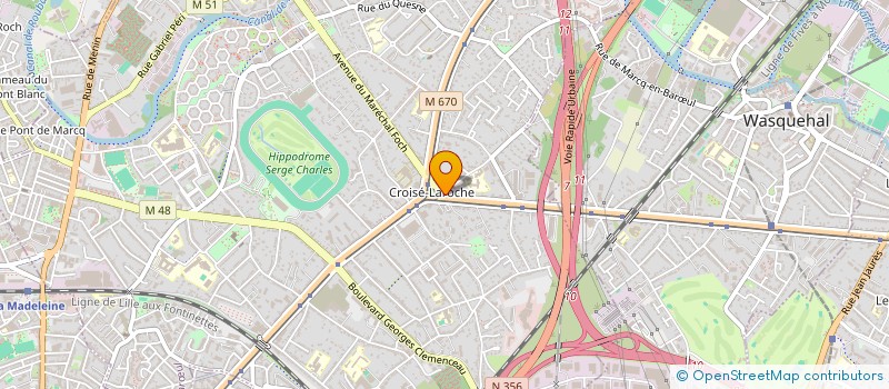 localisation de l'entreprise MONSIEUR BERNARD BLIC à MARCQ-EN-BARŒUL