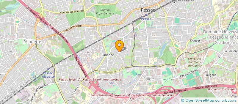 localisation de l'entreprise MONSIEUR BERNARD BONNEAU  PESSAC