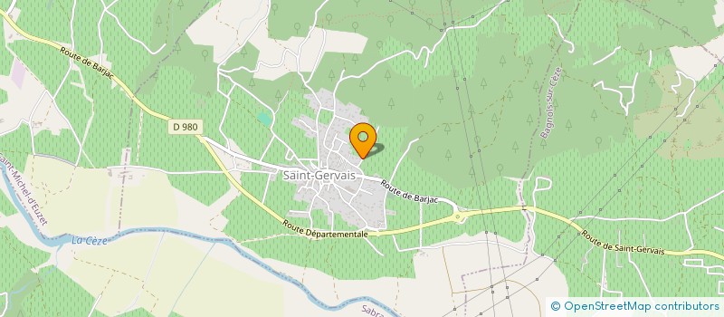 localisation de l'entreprise MONSIEUR BERNARD BONNEFOI  SAINT-GERVAIS