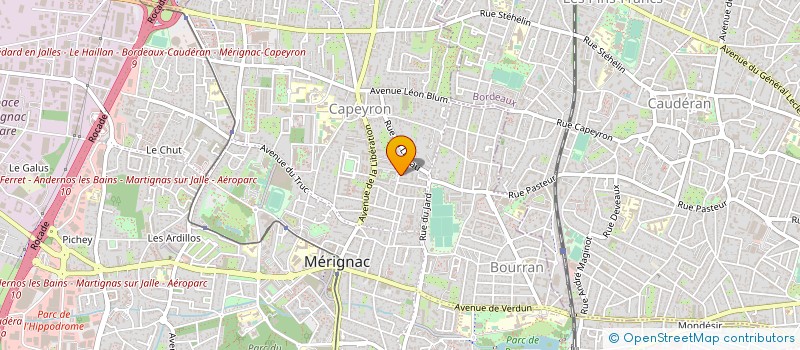 localisation de l'entreprise MONSIEUR BERNARD BONNEL à MERIGNAC