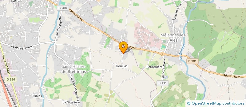 localisation de l'entreprise MONSIEUR BERNARD BONNIN  SAINT-HILAIRE-DE-BRETHMAS