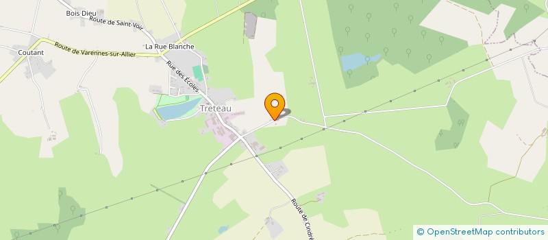 localisation de l'entreprise MONSIEUR BERNARD BOUDIEUX  TRETEAU