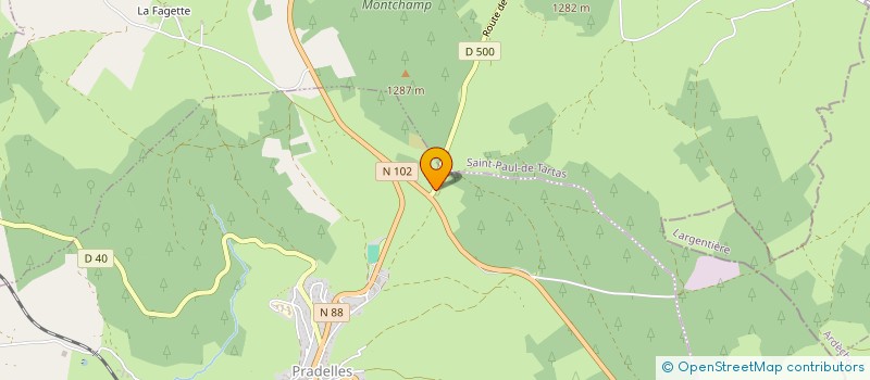 localisation de l'entreprise MONSIEUR BERNARD BOUDIGNON  PRADELLES