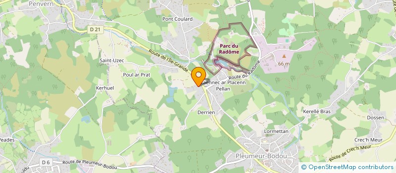 localisation de l'entreprise MONSIEUR BERNARD BOUFFANT  PLEUMEUR-BODOU