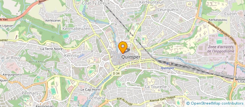 localisation de l'entreprise MONSIEUR BERNARD BOUGER à QUIMPER