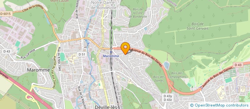 localisation de l'entreprise MONSIEUR BERNARD BOULEVARD  NOTRE-DAME-DE-BONDEVILLE