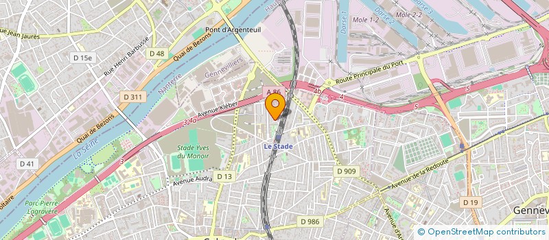 localisation de l'entreprise MONSIEUR BERNARD BOULLIER  COLOMBES