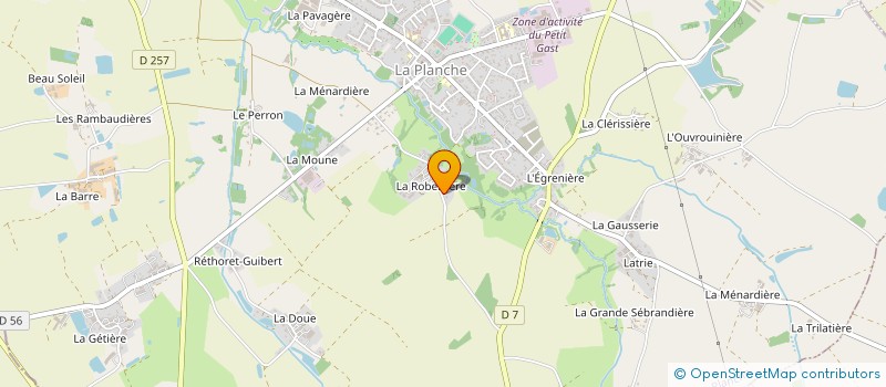 localisation de l'entreprise MONSIEUR BERNARD BOURGEOLAIS  LA PLANCHE