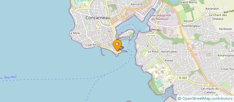 localisation de l'entreprise MONSIEUR BERNARD BOURLES  CONCARNEAU