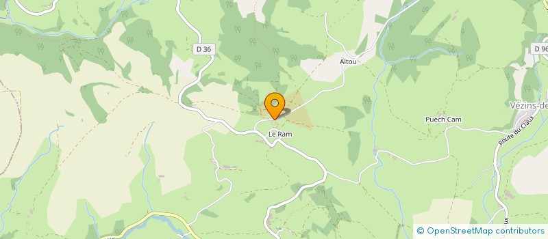 localisation de l'entreprise MONSIEUR BERNARD BOUTONNET  VEZINS-DE-LEVEZOU