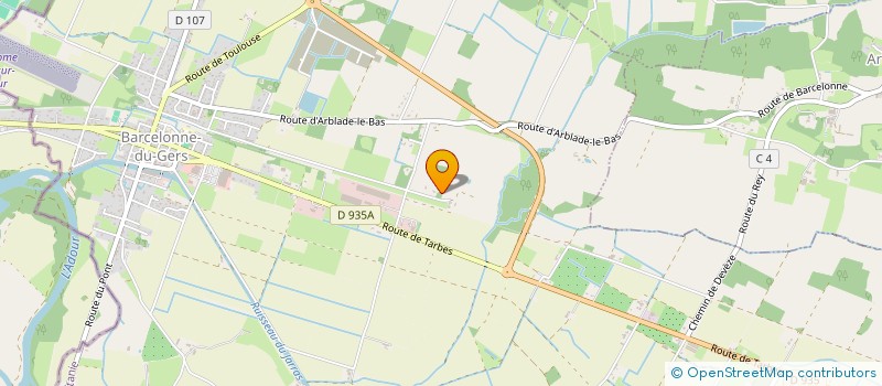 localisation de l'entreprise MONSIEUR BERNARD BRUCH  BARCELONNE-DU-GERS