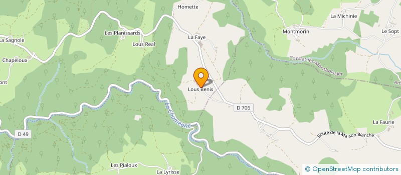 localisation de l'entreprise MONSIEUR BERNARD BRUGERE  SAINT-QUENTIN-SUR-SAUXILLANGES