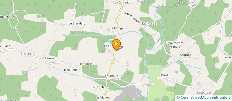 localisation de l'entreprise MONSIEUR BERNARD BUIGNES  LAGORCE