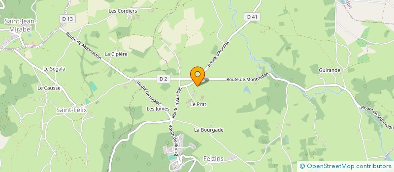 localisation de l'entreprise MONSIEUR BERNARD CALMELS  FELZINS