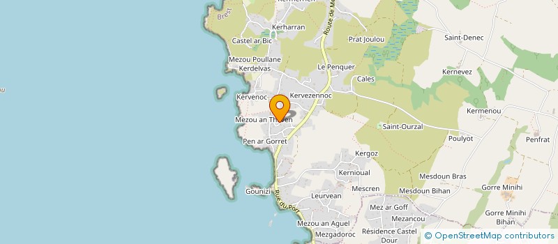 localisation de l'entreprise MONSIEUR BERNARD CALVEZ  PORSPODER