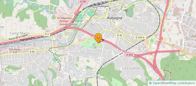 localisation de l'entreprise MONSIEUR BERNARD CARBONI  AUBAGNE
