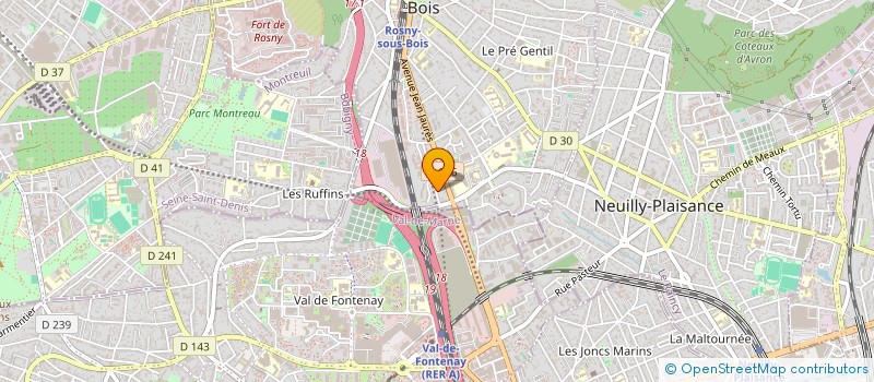 localisation de l'entreprise MONSIEUR BERNARD CARO à ROSNY-SOUS-BOIS