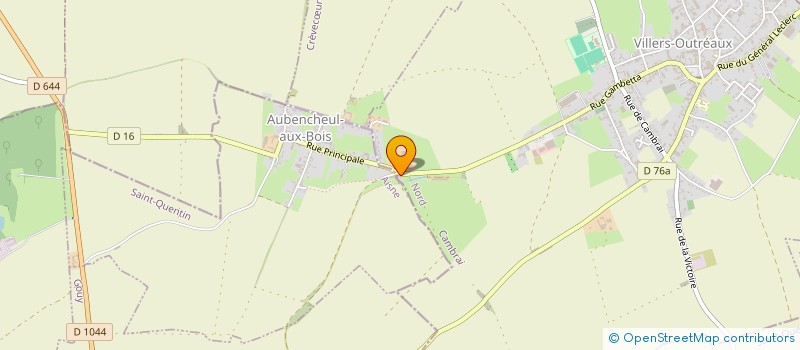 localisation de l'entreprise MONSIEUR BERNARD CARPENTIER  VILLERS-OUTREAUX