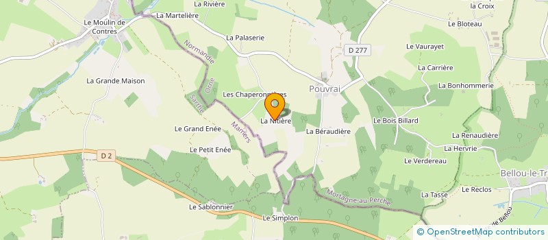 localisation de l'entreprise MONSIEUR BERNARD CARREE à POUVRAI