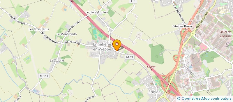 localisation de l'entreprise MONSIEUR BERNARD CARRETTE  ENNETIERES-EN-WEPPES