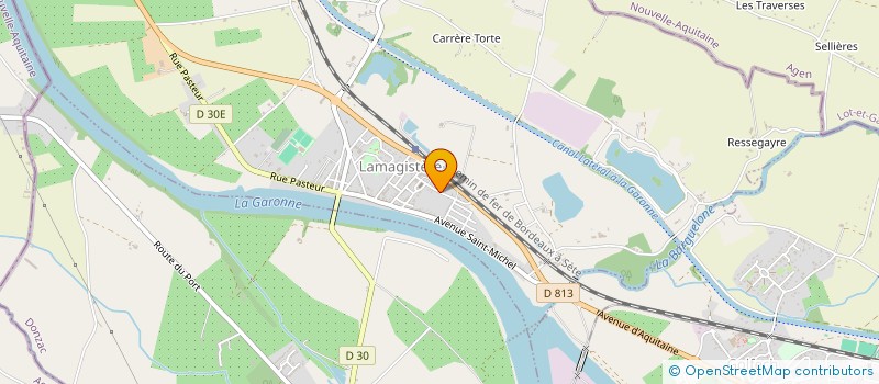 localisation de l'entreprise MONSIEUR BERNARD CASSAGNE  LAMAGISTERE