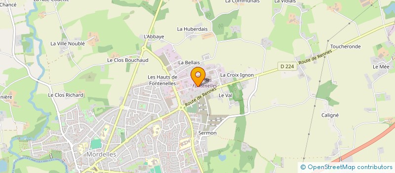 localisation de l'entreprise MONSIEUR BERNARD CATHELINE à MORDELLES