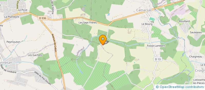 localisation de l'entreprise MONSIEUR BERNARD CAZADE  CAMARSAC