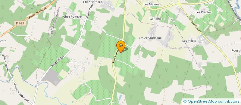 localisation de l'entreprise MONSIEUR BERNARD CELLOU à SAINT-SIMON-DE-BORDES