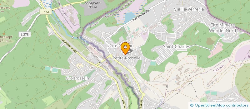 localisation de l'entreprise MONSIEUR BERNARD CHAMPON  PETITE-ROSSELLE