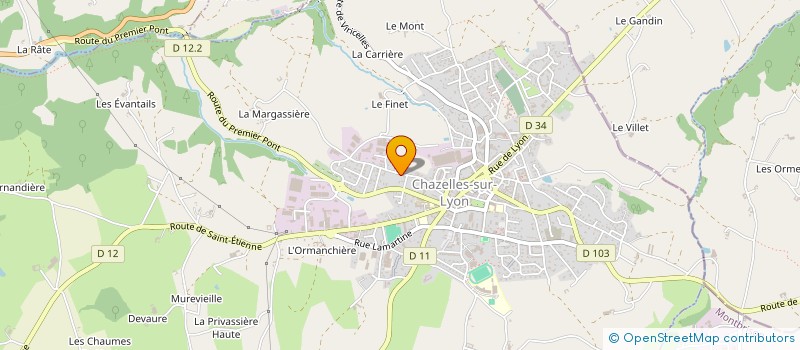 localisation de l'entreprise MONSIEUR BERNARD CHANAVAT  CHAZELLES-SUR-LYON