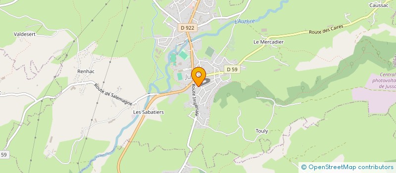 localisation de l'entreprise MONSIEUR BERNARD CHANTERAUD à JUSSAC