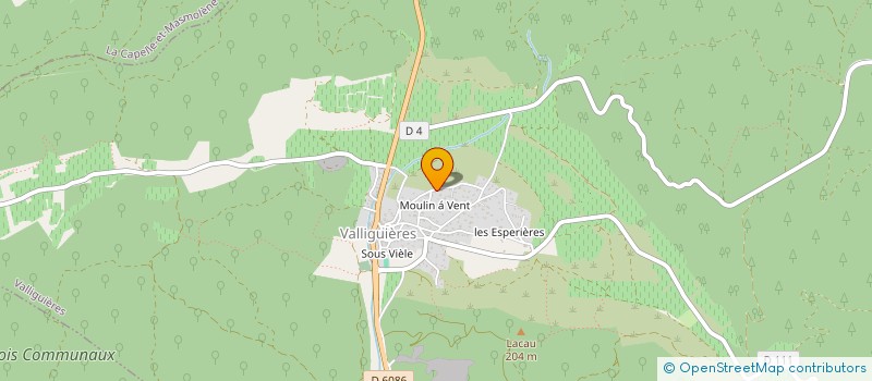 localisation de l'entreprise MONSIEUR BERNARD CHARANE  VALLIGUIERES