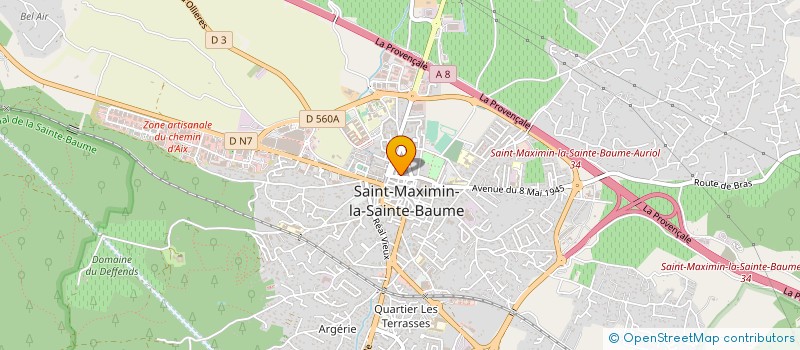 localisation de l'entreprise MONSIEUR BERNARD CHAULAN à ST MAXIMIN LA STE BAUME