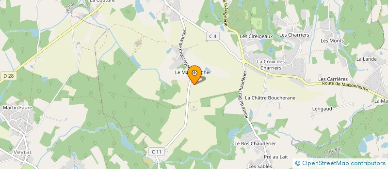 localisation de l'entreprise MONSIEUR BERNARD CHAUVET  SAINT-GENCE