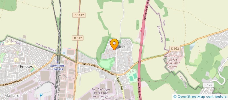 localisation de l'entreprise MONSIEUR BERNARD CHELLE  SURVILLIERS