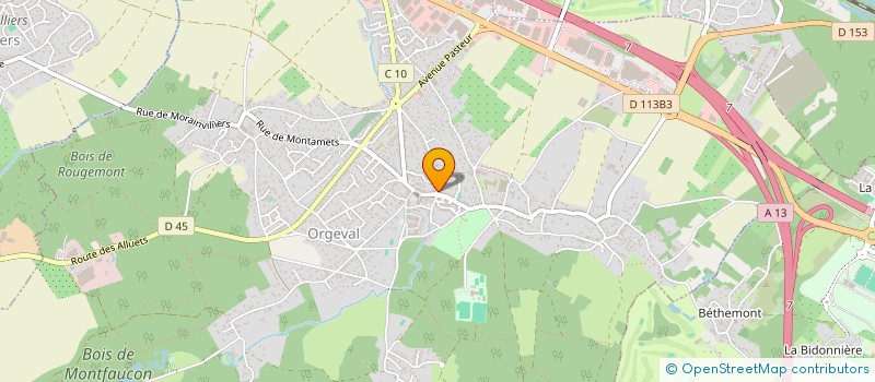 localisation de l'entreprise MONSIEUR BERNARD CHEVREL DE FRILEUZE  ORGEVAL