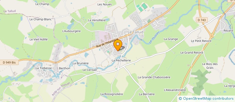 localisation de l'entreprise MONSIEUR BERNARD CHEVRIER  LE TALLUD