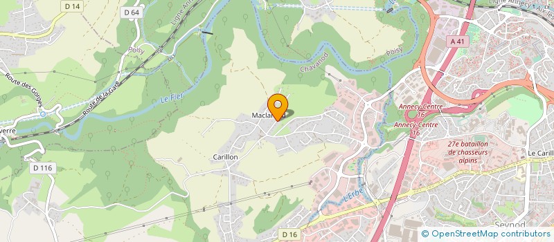 localisation de l'entreprise MONSIEUR BERNARD CHINAL  CHAVANOD