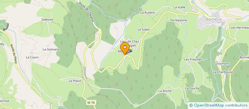 localisation de l'entreprise MONSIEUR BERNARD CHOMIENNE  DOIZIEUX