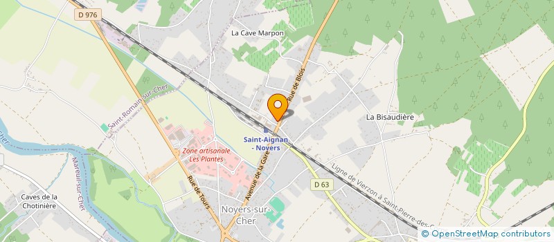 localisation de l'entreprise MONSIEUR BERNARD CHOPIN  NOYERS-SUR-CHER