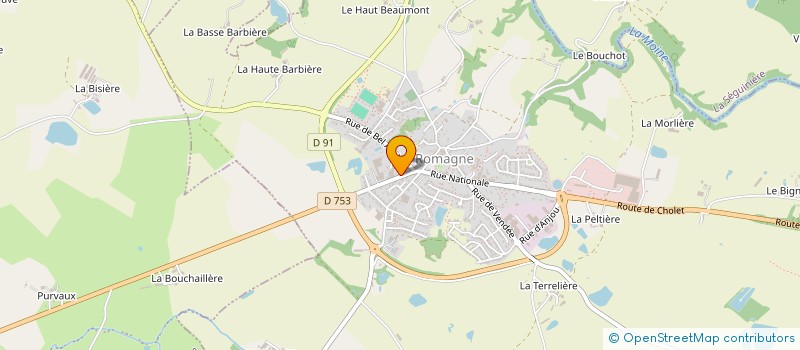 localisation de l'entreprise MONSIEUR BERNARD CHOUTEAU  LA ROMAGNE