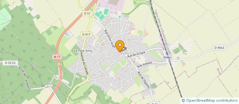 localisation de l'entreprise MONSIEUR BERNARD CHRETIEN à VIMY