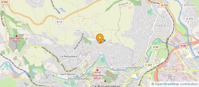 localisation de l'entreprise MONSIEUR BERNARD CLAUD  AIGUILHE