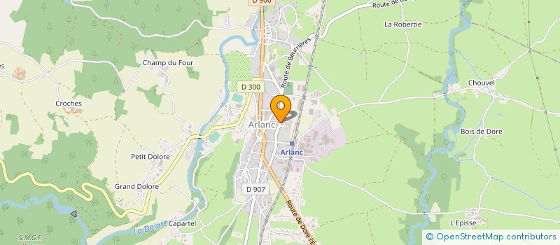 localisation de l'entreprise MONSIEUR BERNARD COMMUNAL  ARLANC