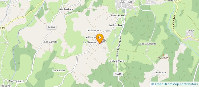 localisation de l'entreprise MONSIEUR BERNARD COUCHARD à MANZAT