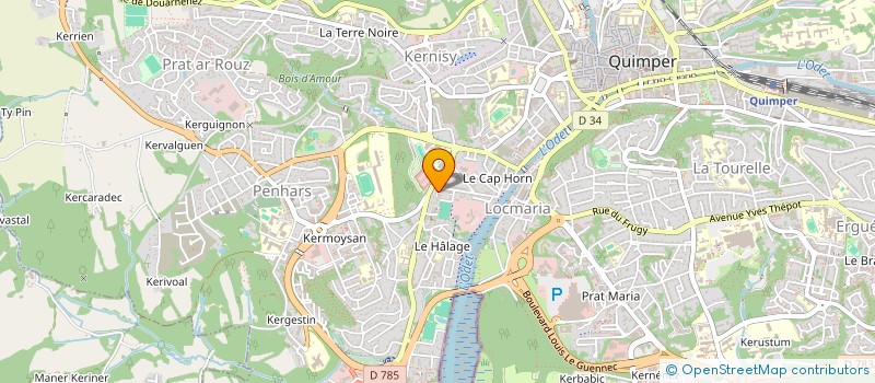 localisation de l'entreprise MONSIEUR BERNARD COUSINIE  QUIMPER