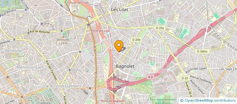 localisation de l'entreprise MONSIEUR BERNARD COUSTURIER à BAGNOLET
