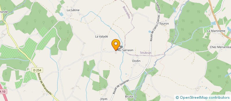 localisation de l'entreprise MONSIEUR BERNARD COUTANT  SOUBRAN