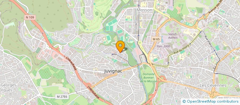 localisation de l'entreprise MONSIEUR BERNARD COUTTOLENC  JUVIGNAC